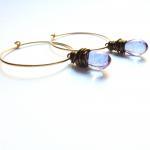 Wire Wrapped Earrings In Gold Filled And Brass..