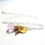 Lavender Chalcedony Necklace In Sterling Silver..